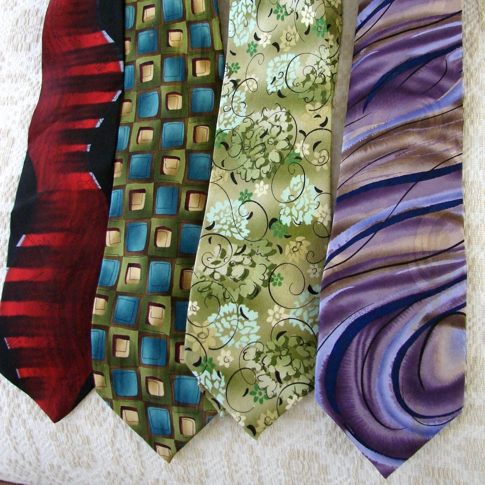 Lot of 4 Jerry Garcia neckties multi color